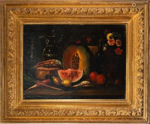 STILL LIFE WITH WATERMELON, ITALIAN SCHOOL OF THE END OF THE...