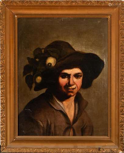 BOY WITH A FRUIT HAT, 18TH CENTURY NORTH ITALIAN SCHOOL