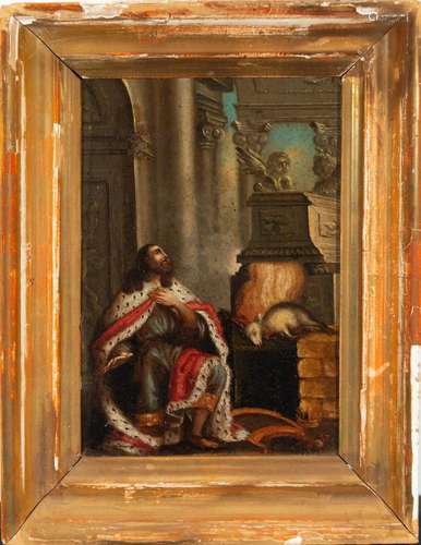 KING DAVID IN FRONT OF THE ARK OF THE COVENANT, 18TH CENTURY...