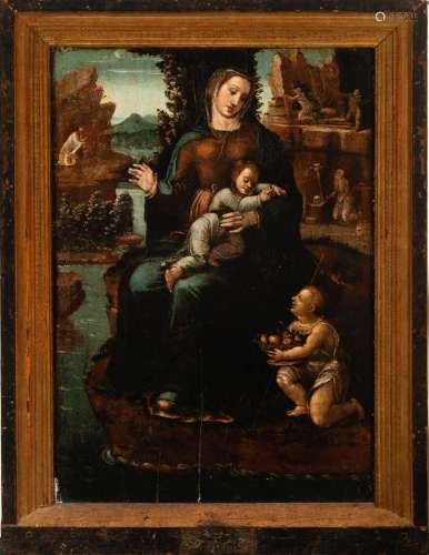 VIRGIN WITH CHILD AND SAINT JOHN, FLORENTINE SCHOOL OF THE 1...