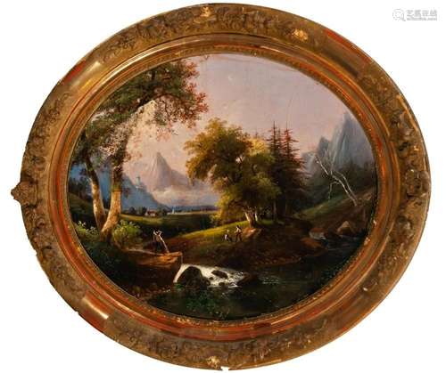 LANDSCAPE SCENE, 19TH CENTURY AUSTRIAN SCHOOL