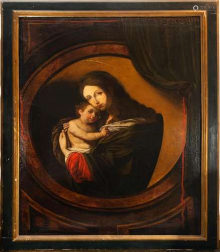 VIRGIN WITH CHILD IN ARMS, ITALIAN SCHOOL OF THE 17TH CENTUR...