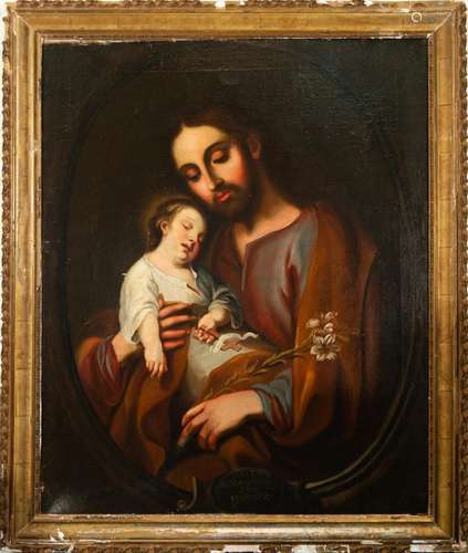 SAINT JOSEPH WITH THE CHILD IN HIS ARMS, NOVOHISPANIC COLONI...