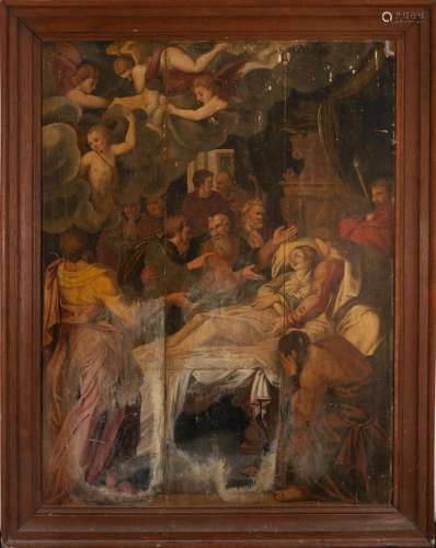 THE DEATH OF MARY, ITALO-FLEMISH MASTER ACTIVE DURING THE SE...