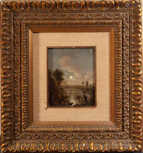 FRENCH LANDSCAPE ON PANEL, DUTCH SCHOOL OF THE 18TH CENTURY