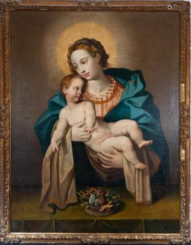 VIRGIN WITH CHILD IN ARMS, ITALIAN SCHOOL OF THE 18TH CENTUR...