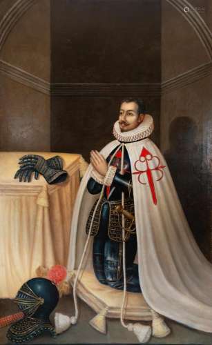 PORTRAIT OF THE DUKE OF LERMA IN PRAYER DRESSED IN THE CLOTH...