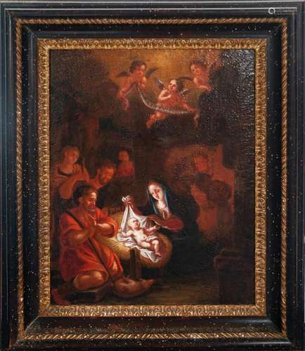 BIRTH OF JESUS IN BETHLEHEM, 17TH CENTURY ITALIAN SCHOOL