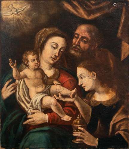 HOLY FAMILY WITH THE CHILD JESUS AND SAINT JOHN THE BAPTIST,...