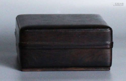 清紫檀木印章盒