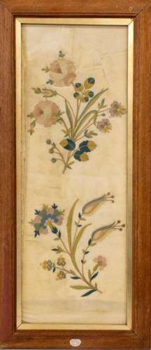 An Embroidered Silkwork Fragment, English, 16th century, pro...
