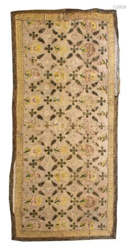 A Needlework Panel, probably English, 17th century, worked i...