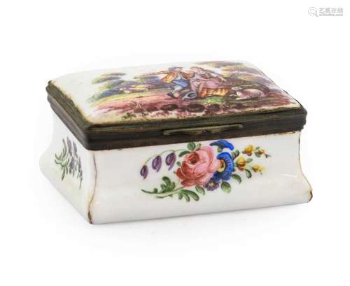 A South Staffordshire Enamel Snuff Box and Cover, circa 1770...