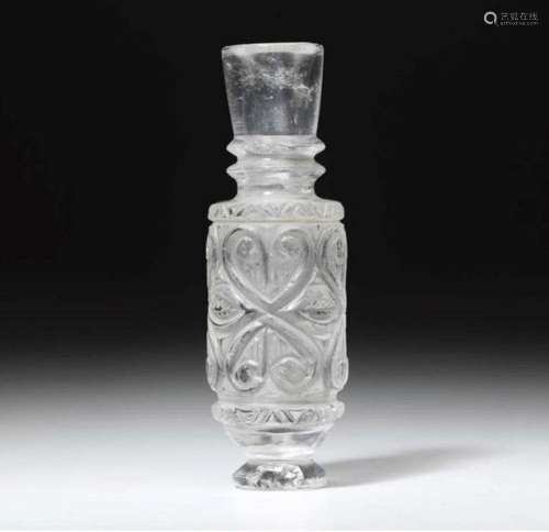 A FATIMID CARVED ROCK CRYSTAL BOTTLE EGYPT, SECOND HALF 10TH...