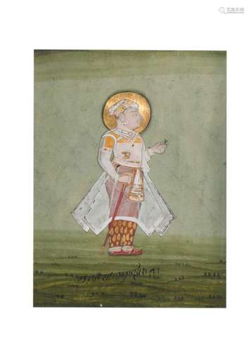 AN INDIAN MINIATURE OF SRI RAJA SINGH MAHARAJ , 18TH CENTURY