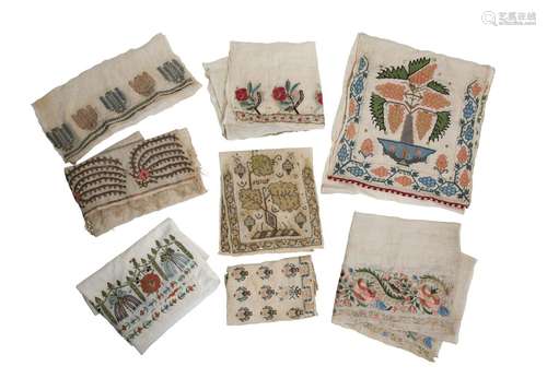 ASSORTMENT OF EMBROIDED HAMMAM TOWELS, 19TH CENTURY