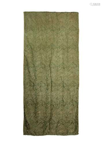 A GREEN KAABA KISWA TEXTILE, TURKEY, 19TH-20TH CENTURY