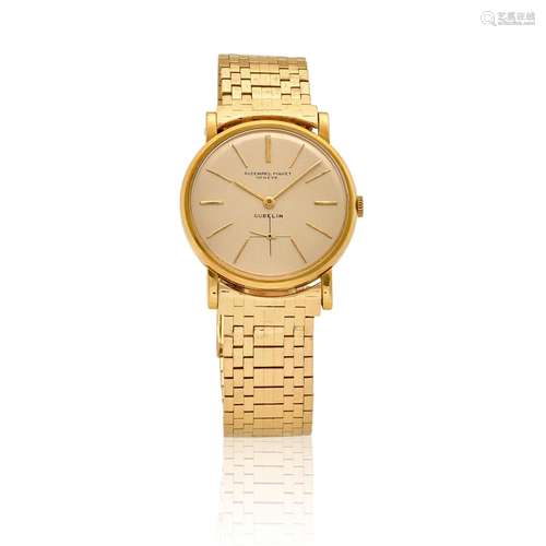 AUDEMARS PIGUET. AN 18K GOLD MANUAL WIND BRACELET WATCH RETA...