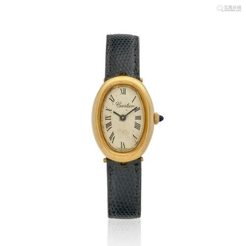 CARTIER BUECHE GIROD. AN 18K GOLD LADY'S MANUAL WIND WRISTWA...