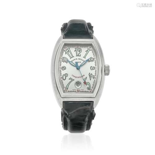 FRANCK MULLER. A STAINLESS STEEL AUTOMATIC CALENDAR WRISTWAT...