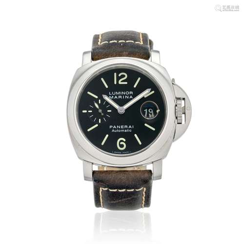 PANERAI. A STAINLESS STEEL AUTOMATIC CALENDAR WATCH Luminor ...