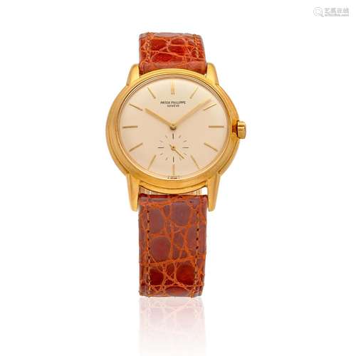 【Y】PATEK PHILIPPE. AN 18K GOLD AUTOMATIC WRISTWATCH 'DISCO V...