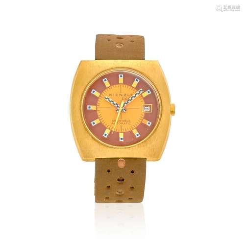 【¤】KIENZLE LIFE. A GOLD PLATED AUTOMATIC CALENDAR WRISTWATCH...