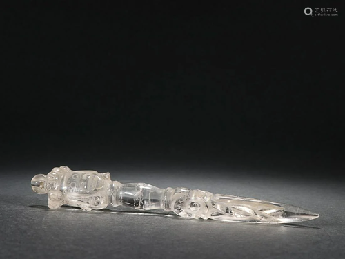 CHINESE CRYSTAL PHURBA DAGGER