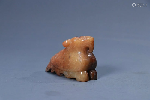 CHINESE ANTIQUE JADE BIRD