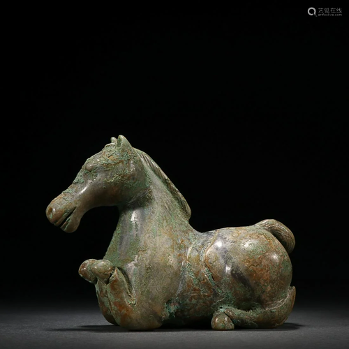 CHINESE ANTIQUE JADE HORSE