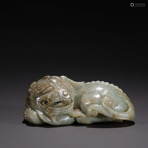 CHINESE HETIAN JADE LION