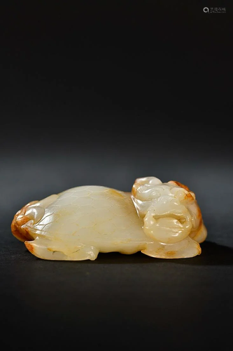 CHINESE HETIAN JADE TORTOISE-DRAGON