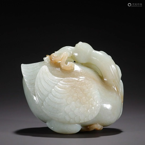 CHINESE HETIAN JADE GOOSE