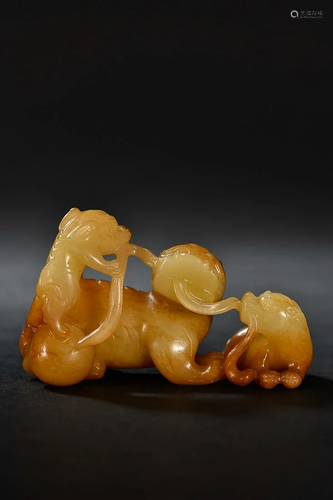 CHINESE HETIAN JADE LION