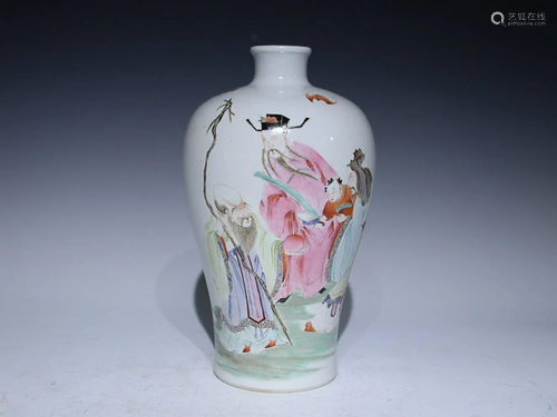 CHINESE FAMILLE-ROSE MEIPING VASE DEPICTING 'FIGURE...