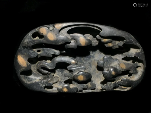 DUAN INKSTONE CARVED WITH CLOUDS
