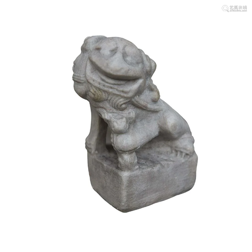 CHINESE WHITE MARBLE LION