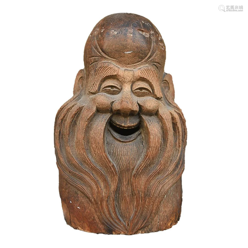 CHINESE BAMBOO FIGURE OF SHOUXING