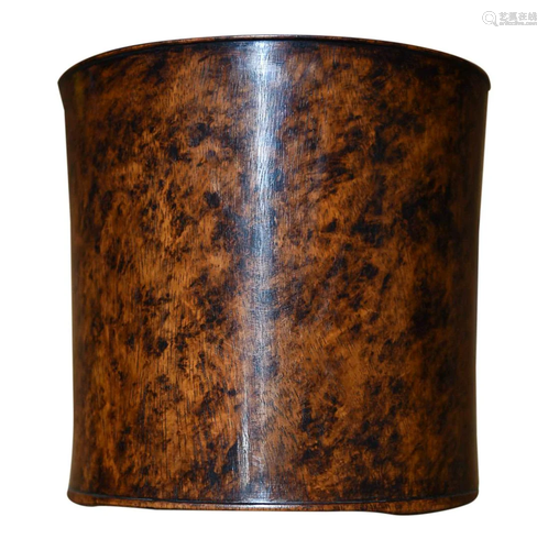 CHINESE BURL BRUSHPOT