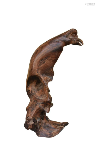 CHINESE YELLOW ROSEWOOD EAGLE