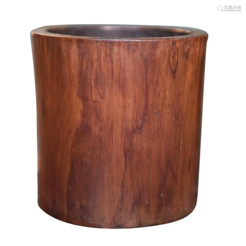 CHINESE YELLOW ROSEWOOD BRUSHPOT