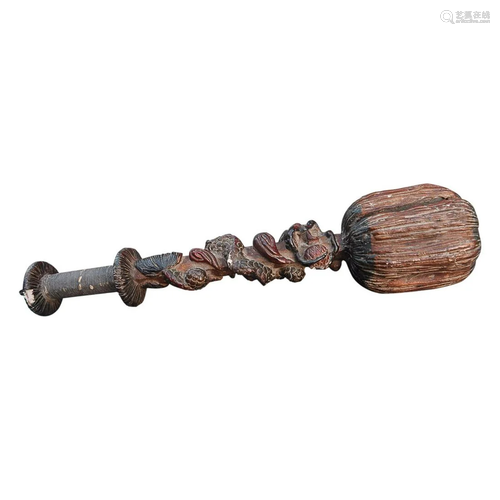 CHINESE BUDDHIST WOOD INSTRUMENT