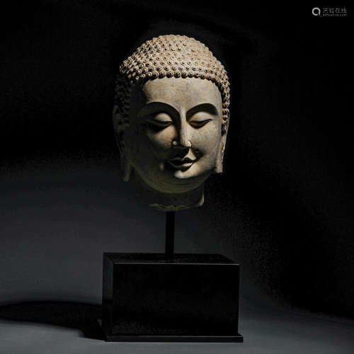 Northern Qi bluestone Buddha head