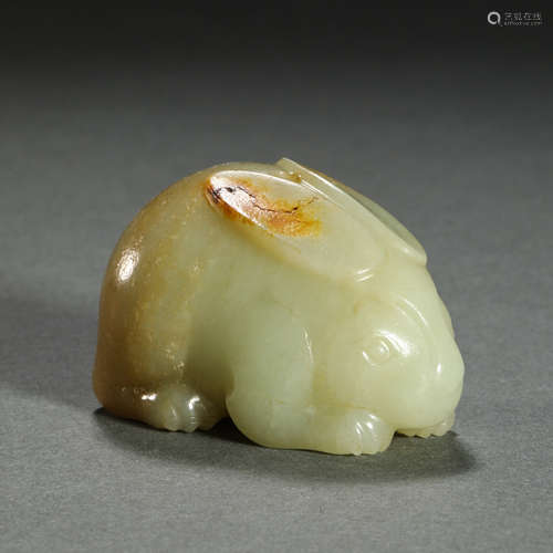 Qing Dynasty Hetian Jade Rabbit