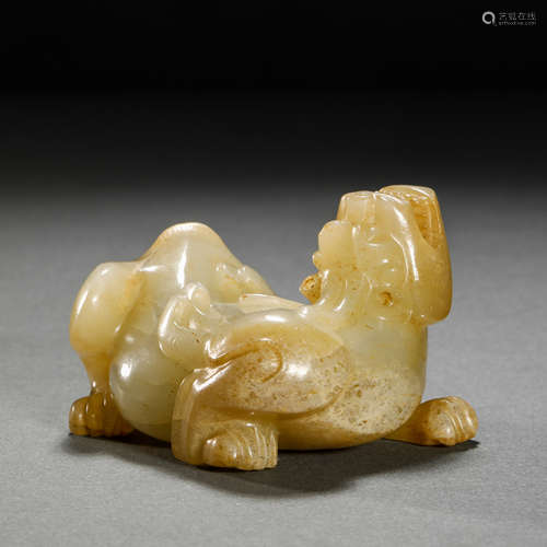 Han Dynasty Hetian Jade Beast