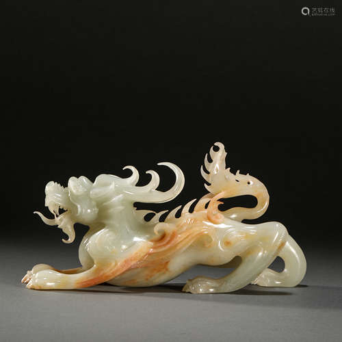 Qing Dynasty Hetian jade beast