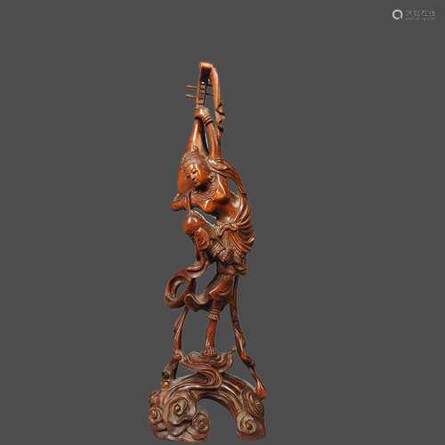 Qing Dynasty Huanghuali hollow carving ornament