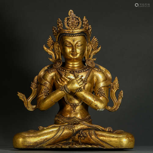 Ming Dynasty Gilt Bronze Buddha of Infinite Life