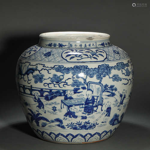 Ming Dynasty character story big jar