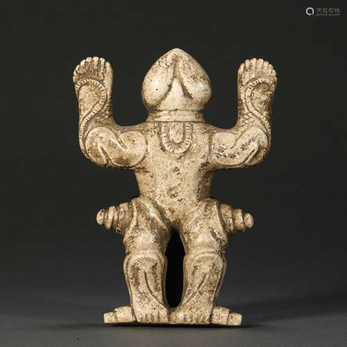 China's Hongshan period chicken bone white jade baby man